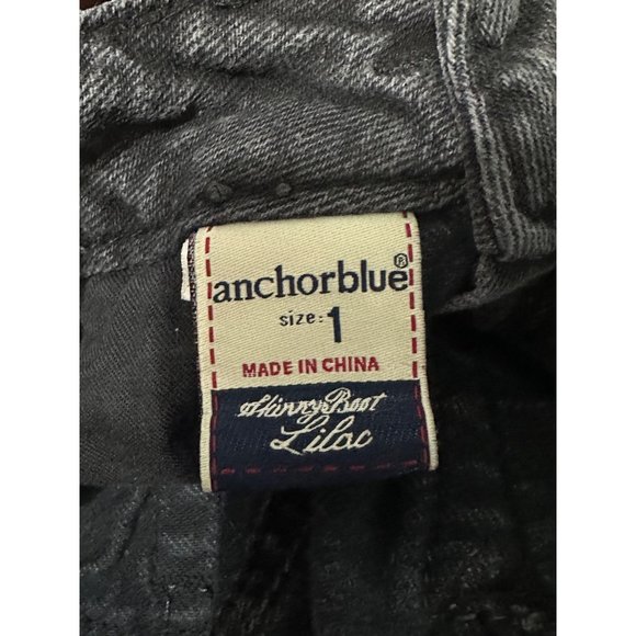 Anchor blue skinny boot lilac women’s sz 1 low rise flap pockets charcoal jeans - Picture 7 of 8